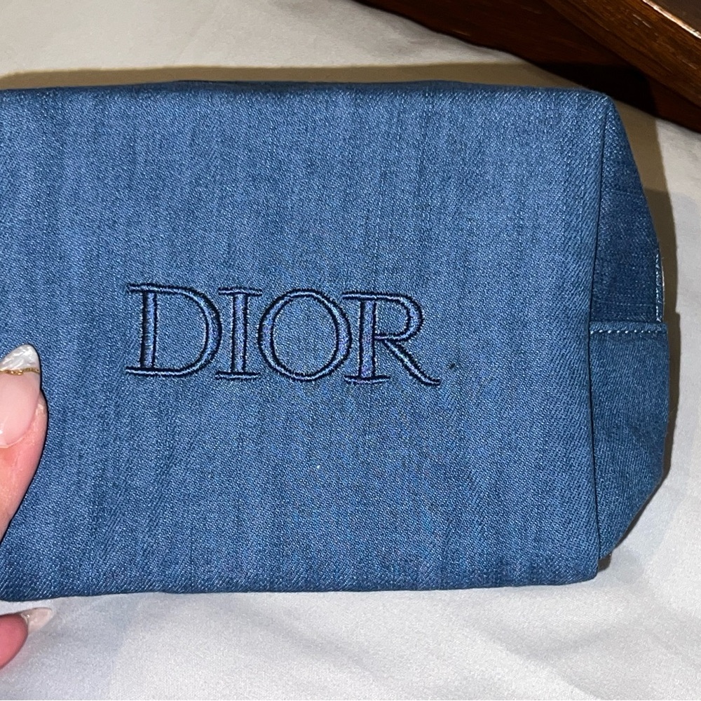 Dior Blue Denim Pouch